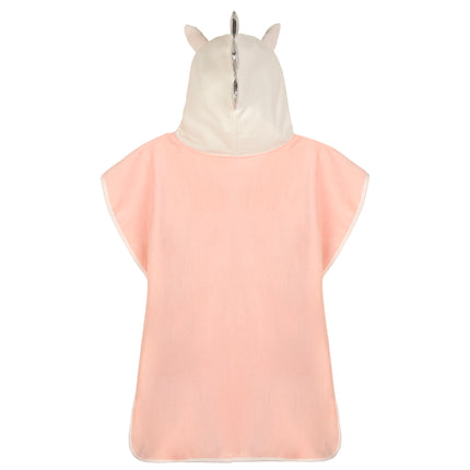 Strandlaken voor Kinderen - 60x140 cm - Unicorn Design - Roze - 100% Katoen - Met Capuchon