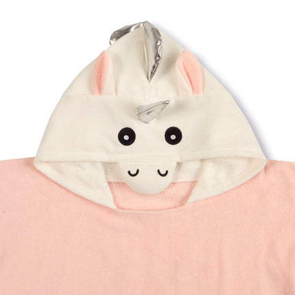 Strandlaken voor Kinderen - 60x140 cm - Unicorn Design - Roze - 100% Katoen - Met Capuchon