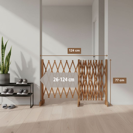 Dog Fence Wood H77X26Cm