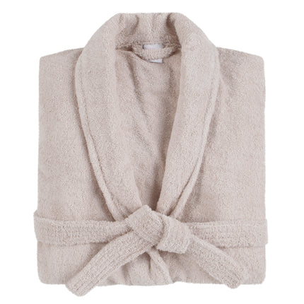 Luxe Zandkleurige Badjas M/L - Hotelkwaliteit - 100% Katoen - Oeko-Tex Gecertificeerd - Unisex Badstof Badjas met Ceintuur en Zakken