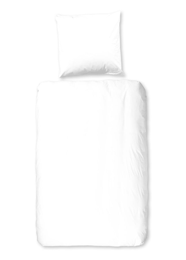 Luxe Flanellen Dekbedovertrek 200x200 cm - Uni Wit - 2 Persoons - 100% Katoen - Oeko-Tex Gecertificeerd