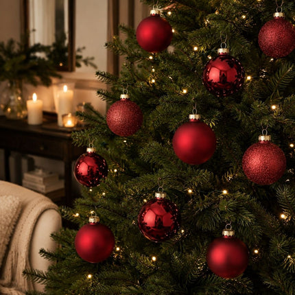 Kerstbal Glass Baubles Rood