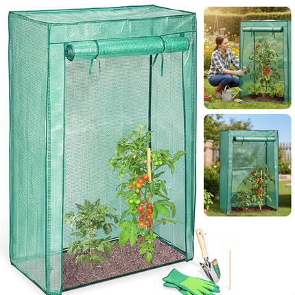 Cheqo® Tomatenkas - Tomaten Kweekkas - Tomaten Serre - Kweekkas - Broeikas - Foliekas - Tuinkas - Plantenkas - Koude Kas - Mini Tuinkas - Kleine Tuinkas - Tomatenkas Met Deur - Tomatenkas Voor Balkon - Tomatenkas Voor Tuin
