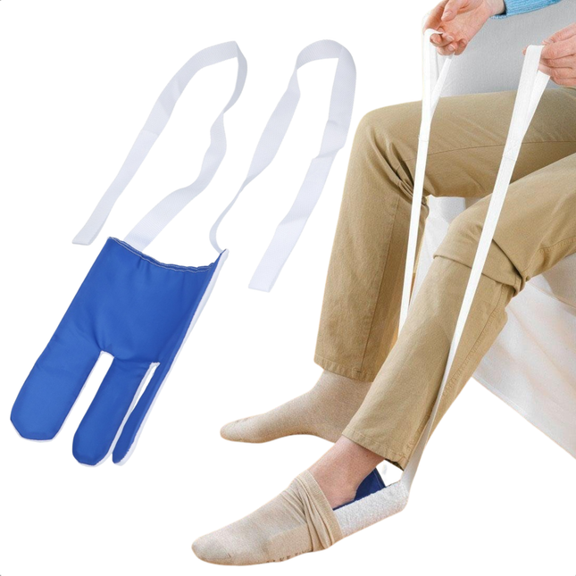 Cheqo® Sokaantrekker - Sok Aantrekhulp - Voor Beperkte Mobiliteit - Sokaantrekhulp - Aantrekhulp Sokken - Hulp Bij Sokken Aantrekken - Sok Aantrek Hulpmiddel - SockSlider - Sok Aantrekke