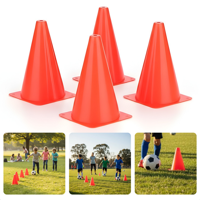 Cheqo® Pionnen - Pilonnen - Verkeerskegel - Verkeerskegels - Markeringspionnen - Markeringshoedjes - Trainingshoedjes - Training Kegels - Slalom Pionnen - Voetbal Pionnen - Sport Pionnen - Oranje Pionnen