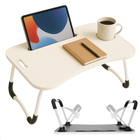 Cheqo® Opklapbare Laptoptafel - Ontbijt op Bed Tafel - Bedtafel met Tablethouder - Bank Tafeltje - Banktafel - Ontbijttafeltje - Wit