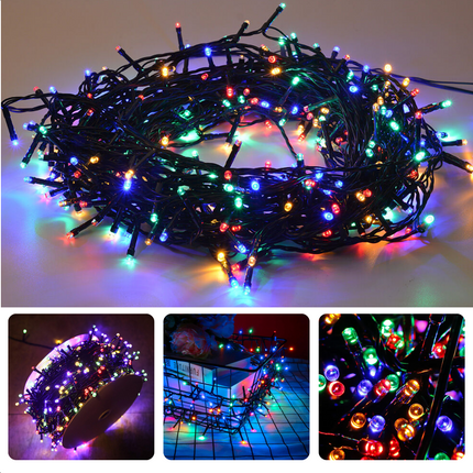 Cheqo® Kerstverlichting - Kerstboomverlichting - Kerstlampjes - Sfeerverlichting - LED Verlichting - Voor Binnen en Buiten - Tuinverlichting - Feestverlichting - Lichtsnoer - Multicolor - 320 LED's - 24M - Timer - 8 Lichtfuncties Kerstboomverlichting