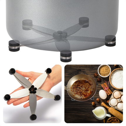 Cheqo® Verstelbare Pannenonderzetter - Pannenrooster - Hittebestendig - Beschermende Tafelonderzetter - Roestvrij Staal