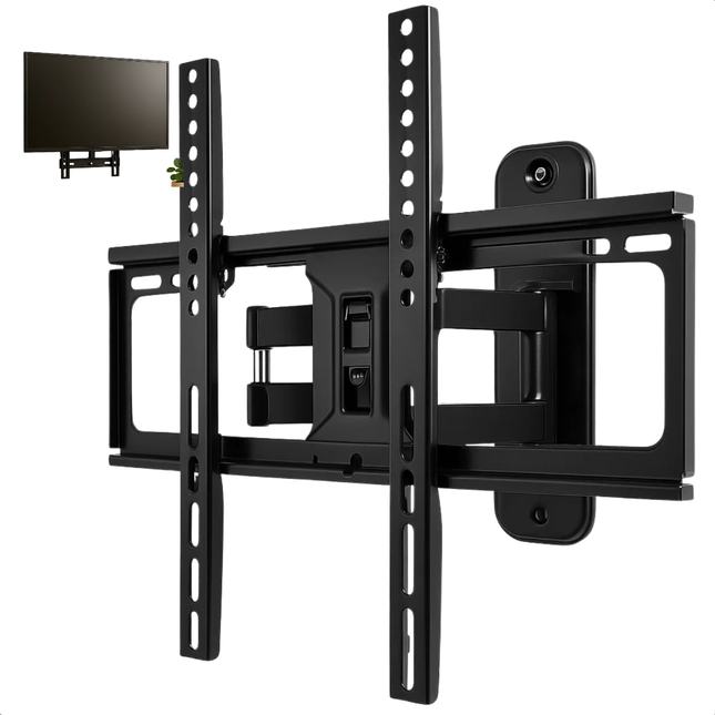 Cheqo® Tv Muurbeugel - Vaste Tv-Beugel - Televisie Beugel - Slank Design - Platte en Curved Tv's - Montagegaten VESA - Kabelbeheer - Waterpascorrectie - Ruimtebesparend