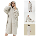 Cheqo® Hoodie Deken met Mouwen - Warme Fleece Plaid - Unisex 110x70 cm - Zacht Flanel