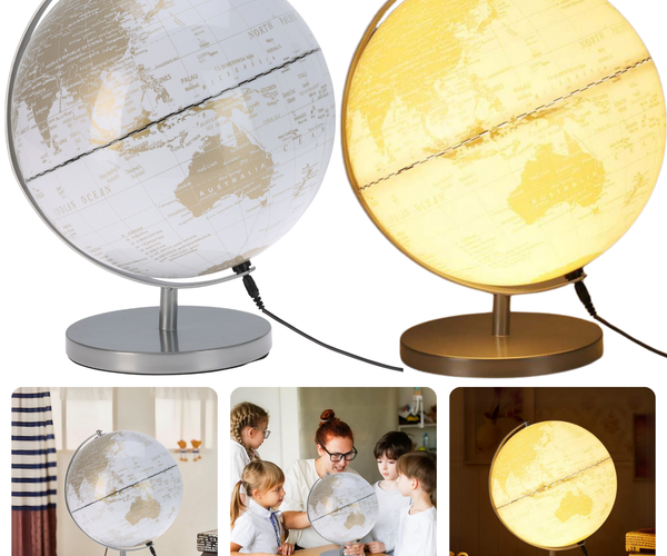 VEVOR Verlichte wereldbol met standaard, 13 in/330,2 mm, educatieve