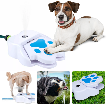 Cheqo® Honden Waterfontein Met Pedaal - Verkoeling Zomer - Fontein voor Honden - Tuinslang Speelgoed