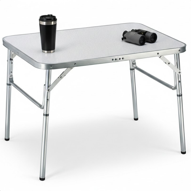 Cheqo® Campingtafel - Inklapbare Campingtafel - Kampeertafel - Inklapbare Tafel - Klaptafel - Vouwtafel - Opvouwbare Tafel - Camping Tafel - Bijzettafel Camping - Kindertafel Inklapbaar - Lage Campingtafel - Campingtafel Verstelbaar