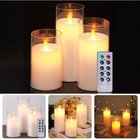 Cheqo® LED Kaarsen Set - Elektrische Kaars - Nep Kaarsen met Flikkerende Vlam - Dinerkaarsen met Bewegende Vlam - Dimbaar met Afstandsbediening - Ivoor Kleur - Batterij Aangedreven