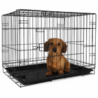 Cheqo® Hondenbench Opvouwbaar - Zwart - Bench voor Kleine Honden - Met Bovenopening