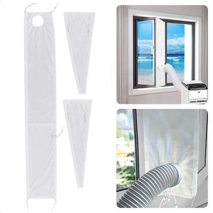 Cheqo® Airco Raam Afdichtingsset - Raamafdichtingskit voor Mobiele Airco - Universeel - Airco Raamafdichting Kit
