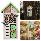 Cheqo® Houten Insectenhotel - Insecten Hotel - 26x13x8.5 cm - Voor Tuin en Balkon - Vlinderhotel - Ecologisch Bijenhotel