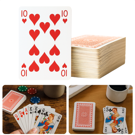 Cheqo® Speelkaarten Rood En Blauw - Poker Speelkaarten - Speelkaarten Set - Speelkaarten Voor Pokeren - Spelkaarten - Kaartspel
