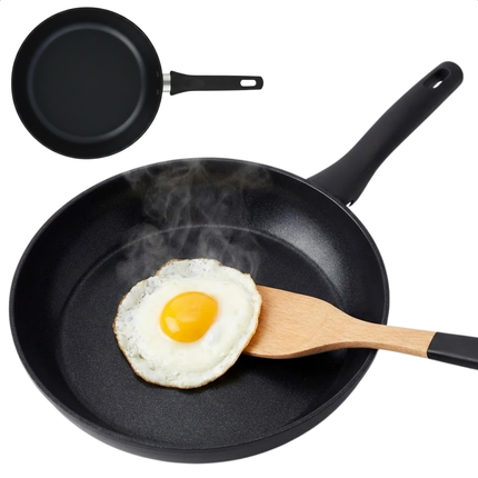 Cheqo® Koekenpan - Koekenpan Inductie - Inductie Koekenpan - Bakpan - Bakpan Inductie - Koekenpan Antiaanbak - Pfas Vrije Koekenpan - Zwarte Koekenpan - Koekenpan Zonder Pfas - Koekenpan Zonder Ptfe
