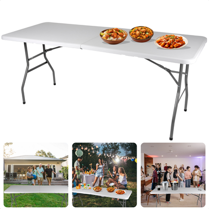 Cheqo® Inklapbare Tafel – Klaptafel – Campingtafel – Vouwtafel Buiten - Tafel Opvouwbaar - Camping & Tuin
