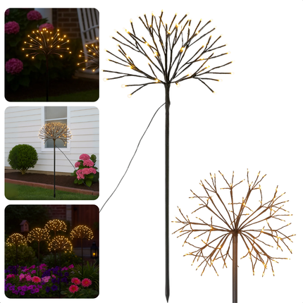 Cheqo® Led Boom 100 Cm - Kerstboom 240 Led’s - Warm Wit Verlichting - Ledboom - Tuinsteker - Grondspies - Flexibel Takjes - Buigbare Takken - Spatwaterdicht - IP44 Adapter - Energiezuinig - Buitenverlichting
