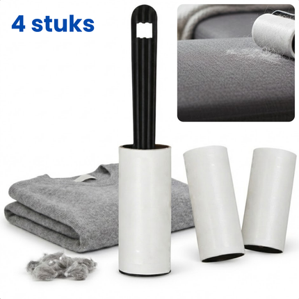Cheqo® Kledingroller - Kleefroller - Plakroller - Pluizenroller - Stofroller - Lint Roller - Kledingroller Set - Pluizenroller Herlaadbaar - Rollers Voor Kleding - Pluizen Verwijderaar