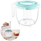 Cheqo® Maatbeker 2200 ml - Maat Beker - Maatkan - Keukenaccessoire - Mint/Transparant - Met Deksel