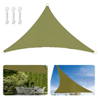 Cheqo® Driehoekig Schaduwdoek - Schaduw Doek - UV-bestendig Polyester - Groen