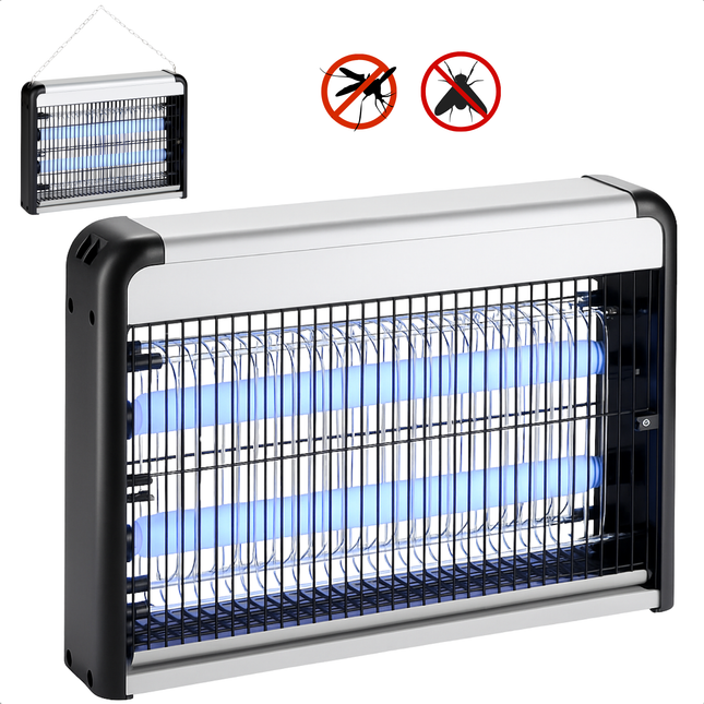 Cheqo® Elektronische Muggenlamp - Vliegenvanger - Vliegenlamp - Muggenstekker - Insectenlamp - Insecten Verdelger - Insectenverdelger - LED Mottenval - 20 m² - 230V