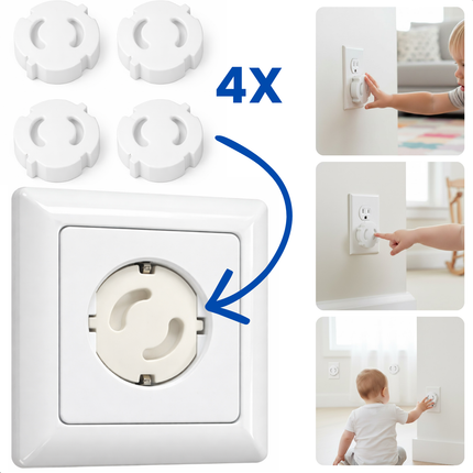 Cheqo® Stopcontactbeveiliging - Stopcontactbeschermers - Stopcontactbeschermer - Stopcontact Beveiliging - Kinderbeveiliging Stopcontact - Stopcontactbeveiliging Kind - Stopcontactbeveiliging Baby - Stopcontact Afdekking - Stopcontactbescherming
