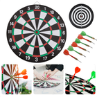 Cheqo® Dubbelzijdig Dartbord met Dartpijlen - Inclusief 6 Darts - Darten - Dart Bord
