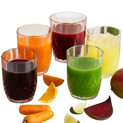 Cheqo® Waterglazen Set - Waterglas Set - Glazen Set - Kristaleffect - 6x400ml - Herbruikbaar Kunststof