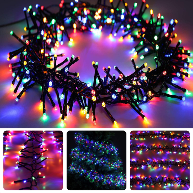 Cheqo® Kerstboomverlichting LED - Kerstlampjes - Kerstverlichting - Kerstboom Verlichting - Multicolor - 576 LED - Buitenverlichting met Timer - Energiezuinig