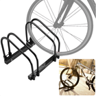 Cheqo® Fietsenrek Metaal - Fietsenstalling voor 2 Fietsen - Fietsrek - MTB Fietsen Rek - Fietsenstandaard - Vloer/Muurmontage - 100 cm - Zwart