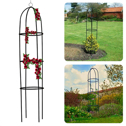 Cheqo® Metalen Klimrek voor Planten - Plantenklimrek - Klimplanten Ondersteuning - Duurzaam Metaal