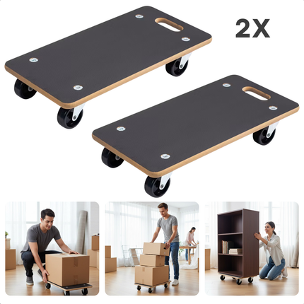 Cheqo® Meubelroller - Meubelrollers - Meubeltransporter - Meubelverplaatser - Transportroller - Transport trolley - Verhuis trolley - Transport dolly - Meubelhondje - Transporthulp - Verhuis hondje