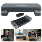 Cheqo® Verstelbare Aerobic Step 10-15 cm – Fitness Stepper met Anti-Slip Laag – Stepbank voor Thuis en Sportschool – Step Aerobics – Krachttraining & Conditietraining – Draagvermogen 150 kg – Opstapbankje
