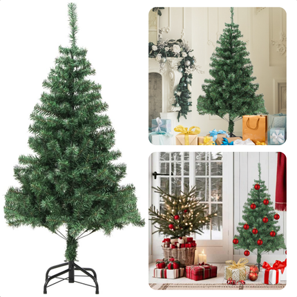 Cheqo® Kunstkerstboom PVC - Kunst Kerstboom - 180 cm - Volle 564 Takken - PVC Binnengebruik - Inclusief Standaard