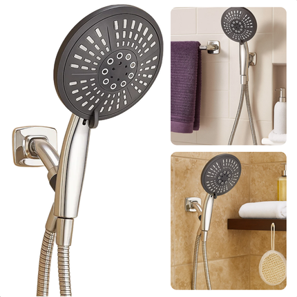 Cheqo® Douchekop 5 Standen - Universele Douchekop - Verstelbare Douchekop - Massagefunctie Douchekop - ABS Materiaal Douchekop - Ø 15 cm Douchekop - Standaard Aansluiting - Eenvoudig Schoon Te Maken - Brede Waterstraal - Smalle Massagestraal