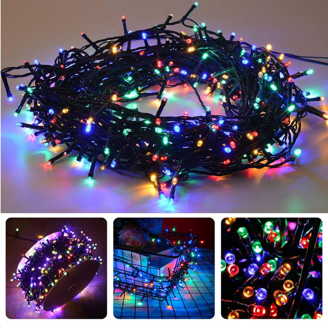 Cheqo® Kerstverlichting - Kerstboomverlichting - Kerstlampjes - Micro Cluster - 1000 LED - 20m - Voor Binnen en Buiten - Timer - 8 Lichtfuncties - Multicolor - Gekleurde Kerstverlichting - Sfeerverlichting - Feestverlichting Kerstboomverlichting