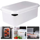 Cheqo® Transparante Vershouddoos - Magnetron- en Vaatwasmachinebestendig - Grote Vershouddoos - 2.8L - BPA-vrij - Vershoudbakken - Diepvriesbakje - Meal Prep Bakje - Lunchbox - Met Deksel - Voedselcontainer Vershoudbakjes