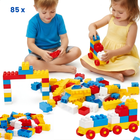 Cheqo® Blokken - Bouwblokken - Bouwstenen - Speelgoed Blokken - Stapelblokken - Baby Blokken - Peuter Blokken - Blokkenset - Blokken 85 Stuks - Blokken Met Wielen - Blokken Trein - Blokken Locomotief - Blokken Wagon - Blokken 18 Maanden