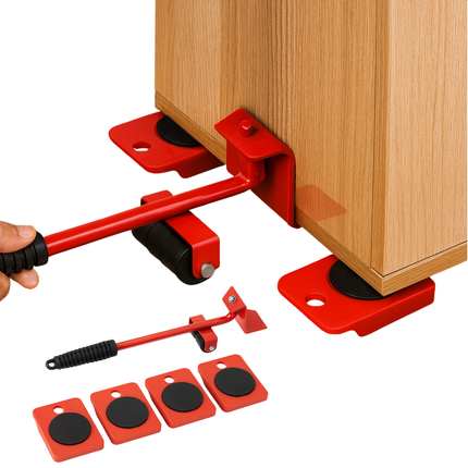 Cheqo® Meubelverplaatser - Til- En Verplaatshulp - Meubels Verplaatsen - Zware Dozen Tillen - Draagvermogen 180 KG - Hevelstang - Meubelrollers - Verplaatsing Van Wasmachines - Wieltrolleys - Verplaatsgemak - Meubeltransporter