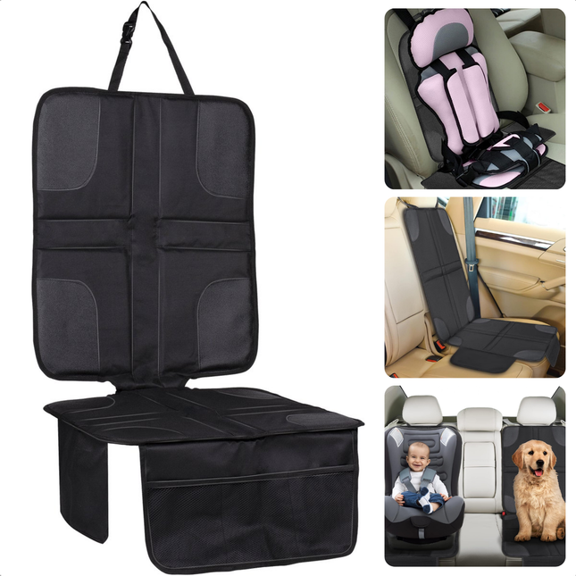 Cheqo® Autostoelhoes Met Organizer - Auto Hoes - Stoelhoes voor Auto - Autostoel Hoes - Waterafstotend - Universeel - 121x45 cm - Anti-Slip