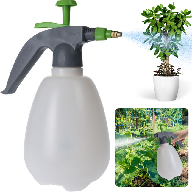 Cheqo® Hogedruk Plantenspuit - Plantensproeier 1L - Spray - Sprayer - Vernevelaar - Voor Binnen en Buiten - Handmatige Tuinsproeier