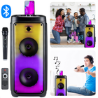 Cheqo® Draadloze Bluetooth Speaker - Karaokeset met Microfoon - Feestverlichting - Partybox - Party Speaker