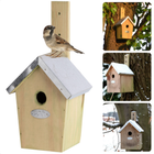 Cheqo® Houten Nestkast - Vogelhuis - Vogelhuisje - Ideaal voor Tuindecoratie - Duurzaam Hout