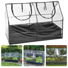 Cheqo® Kweekkas Met Bodem - Tuinkas - Broeikas met Kunststof Hoes - Metalen Frame - Met Kunststof Bodem - 2 Ritssluitingen - Oprolbare Hoes