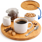 Cheqo® Draaiplateau - Draaibaar Dienblad - Draaibaar Serveerplateau - Serveer Draaiplateau - Draaibaar Serveerbord - Roterend Serveerbord - Serveerplateau - Serveerplank Draaibaar - Draaischijf - Draaischotel