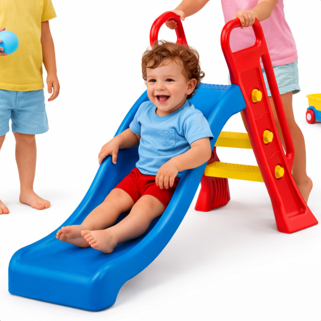 Cheqo® Kinderglijbaan - Glijbaan Kinderen - Glijbaan Peuter - Peuter Glijbaan - Glijbaan Voor Peuters - Glijbaan Voor Kinderen - Glijbaan Binnen - Glijbaan Buiten - Glijbaan Binnen En Buiten - Glijbaan Vanaf 2 Jaar